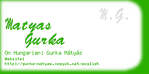 matyas gurka business card