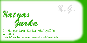 matyas gurka business card